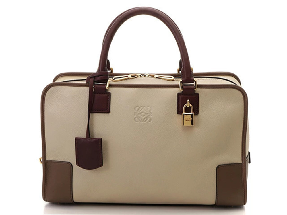 Loewe Amazona handbag Beige Cream leather JH